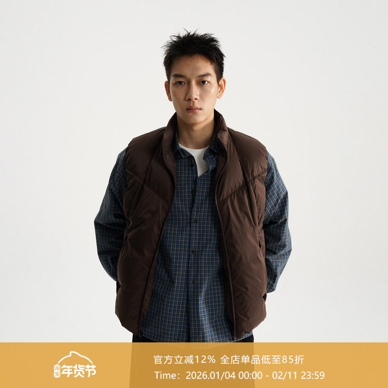 AWT25AW  90白鸭绒羽绒马甲 简约百搭轻量化保暖背心羽绒服男女,男装,羽绒马甲,淘宝优惠券,粉丝福利购,淘宝优惠卷