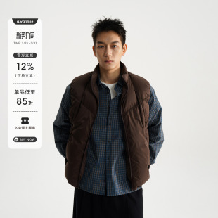 AWT25AW 简约百搭轻量化保暖背心羽绒服男女 90白鸭绒羽绒马甲