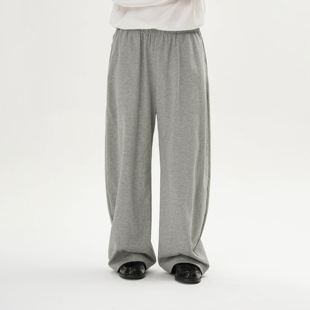 男女 简约休闲百搭通勤针织长裤 AWT25AW 结构剪裁侧边弧形卫裤