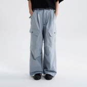 休闲弯刀长裤 AWT 微弧工装 〔纬向竹节肌理〕素版 26SS