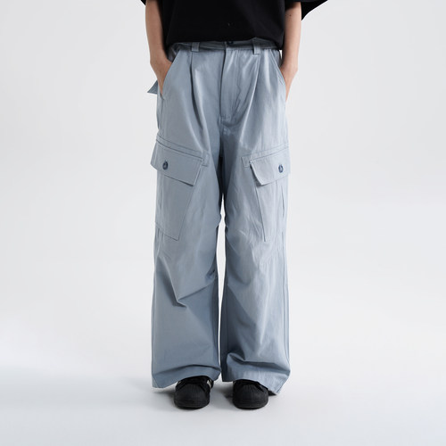 awatinne微弧形弯刀工装长裤