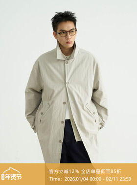 AWT25AW 简约高级感休闲风衣 分割设计廓形大衣春季外套男女同款