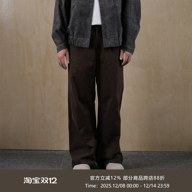 直筒磨毛长裤棉裤宽松