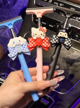 三丽鸥汽车后视镜刮水器雨刮器可伸缩多功能擦反光镜除雾清洁神器