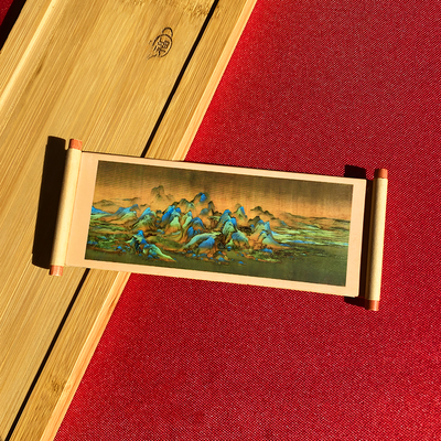 千里江山图卷轴磁贴旅游纪念品