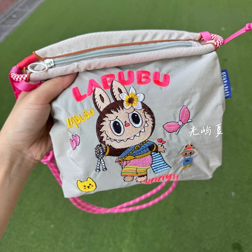 Японская нейлоновая цепочка с молнией, регулируемый альпинистский чай Лапсанг сушонг, небольшая сумка, с вышивкой