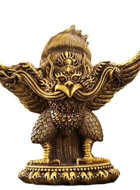 《大鹏展翅》金翅大鹏鸟全铜摆件公司开业办公室桌面客厅铜装饰品