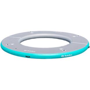 圆形带水上充气浮板游泳休闲网浮台休息浮排人漂成浮戏水折-8可叠