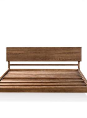 同者北床欧家用卧实木床室双人1.8米1.5米频双75980人白蜡木通体