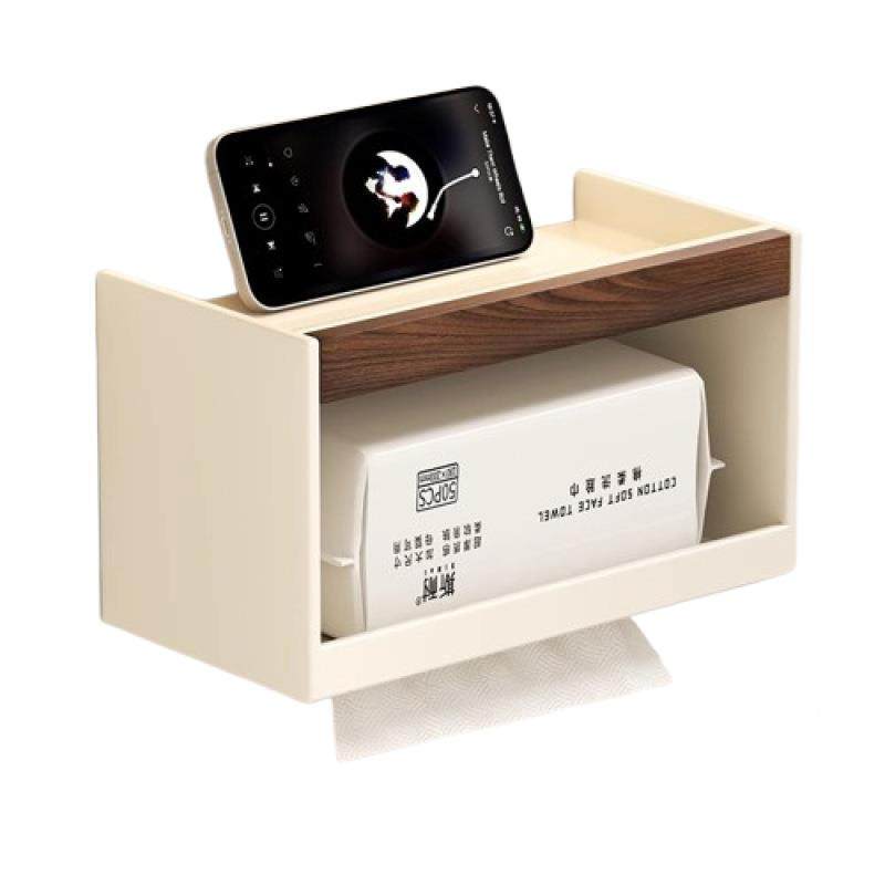 胡桃盒木奶油风纸巾酒店高级感卫生间厕所洗AROJOM柔厕纸间置物架,收纳整理,纸巾盒,淘宝优惠券,粉丝福利购,淘宝优惠卷