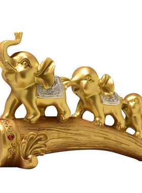 欧式客WM三厅柜酒酒架电象视柜大摆件创意家居玄关装饰品只小象摆