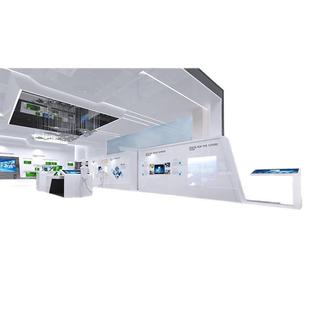 公司产企业文化展计厅展柜设带形象墙灯样品玻璃展柜品陈列柜定制