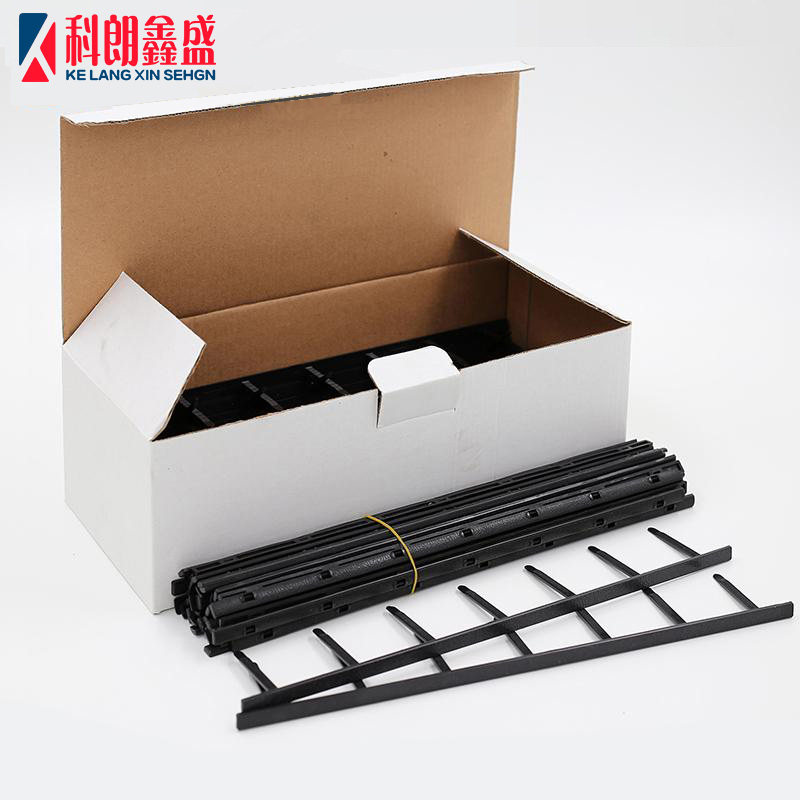 科朗鑫盛 七齿自锁条 7孔梳式活页装订条维乐装订夹条 黑白 塑料