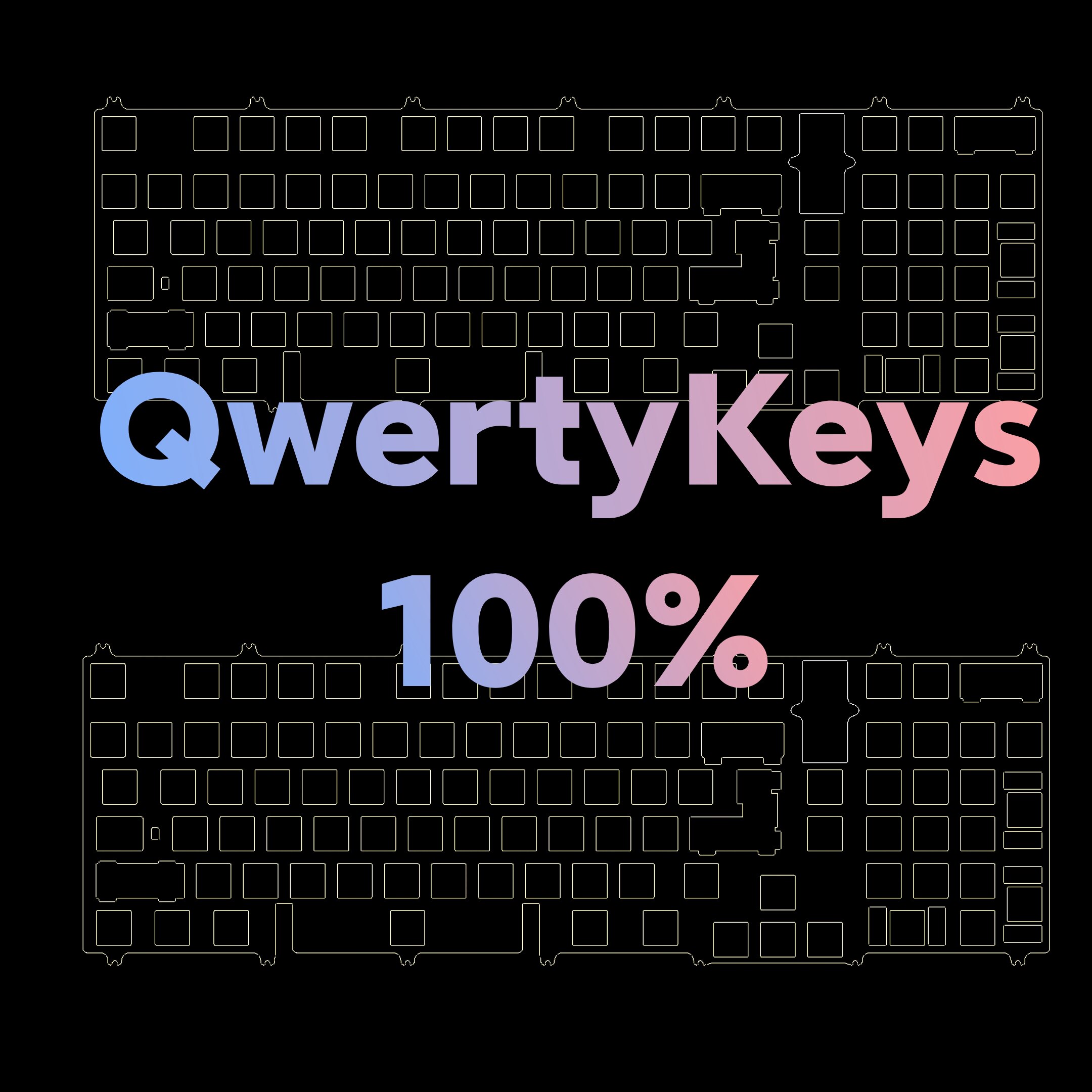 QWERTYKEYS 100% 기계식 키보드 포지셔닝 플레이트 맞춤형 키보드 키트 황동 강철 고정 알루미늄 고정