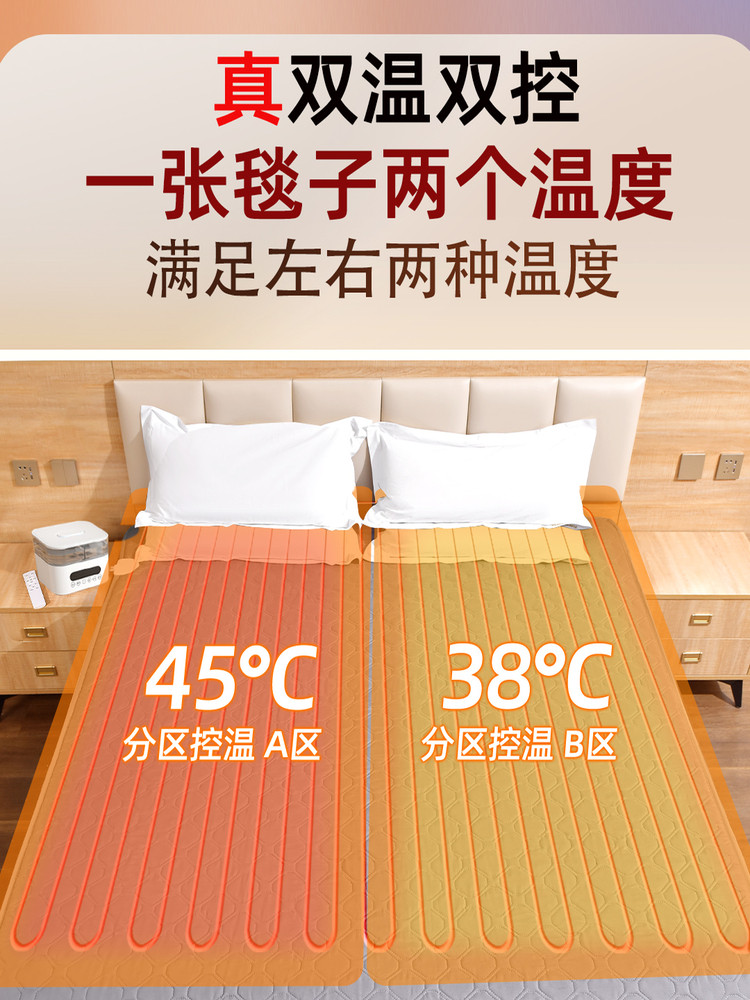 新款2025双温双控水暖电热毯加水双人智能水循环水暖毯电水褥床垫