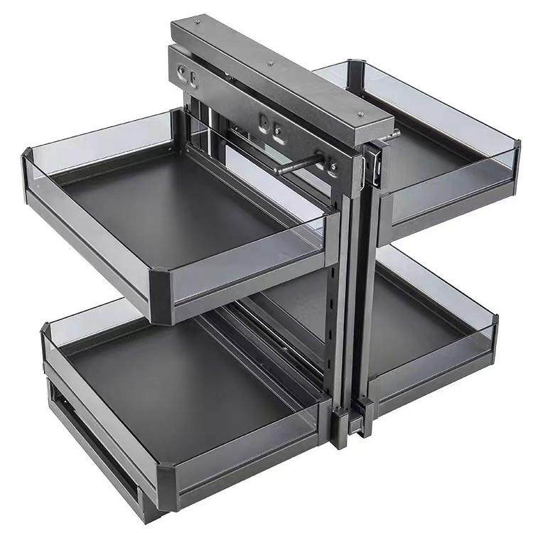 角厨房橱柜调味收纳开无品牌/式抽屉门式双层转全开全小铝底柜怪,家装主材,拉篮,淘宝优惠券,粉丝福利购,淘宝优惠卷