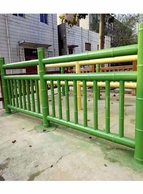 水泥仿竹栏杆混土凝仿木河道景观板厂家供FRO水应成品防桥栏