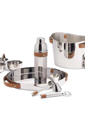 轻现代奢金样属香槟红冰酒桶果盘板房厨房托盘花器164492组合桌面