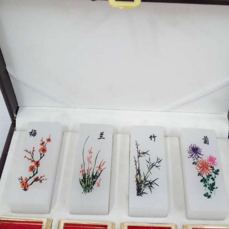 厂家直销阿富汗玉石印章印章梅兰竹菊套装