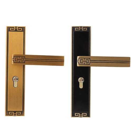 门锁室内卧室锁具新中式房门锁静音门把手通用型实木门锁执手锁具