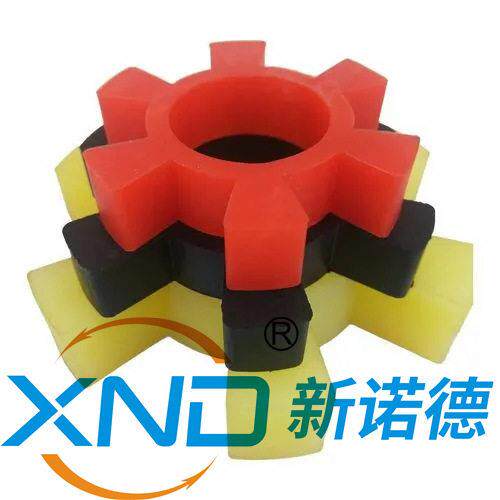 T形三爪联轴器XND-T120-42K12x100-32K10x60(45#/配黄色PU弹性体)