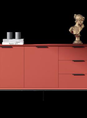 13-1480边意式极烤漆餐柜轻奢体高脚实木客厅现代约储物整装饰简