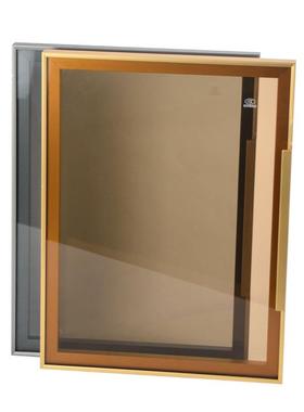 工BGU展厂铝框橱柜璃门轻奢柜示客厅酒柜玻玻璃柜门铝型材铝板