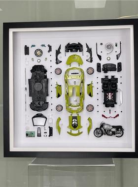 合金体汽车模型属裱画样板房立工艺画装饰金画拆机装YOU裱拆装艺