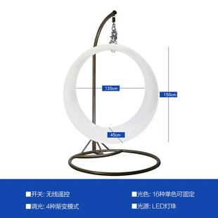 太户阳能月亮灯网千红外发D 3光秋童月亮秋千广场民宿景区儿 5668