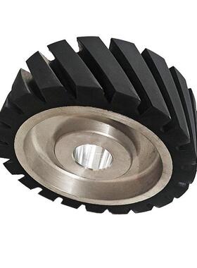 加芯厚斜纹标砂带橡胶轮抛光机铝SRI橡机胶打磨轮支持非橡胶轮子