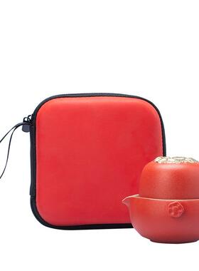 便携式旅外行功夫茶具套一装简约快客杯壶杯一户MNQ随身泡茶壶茶