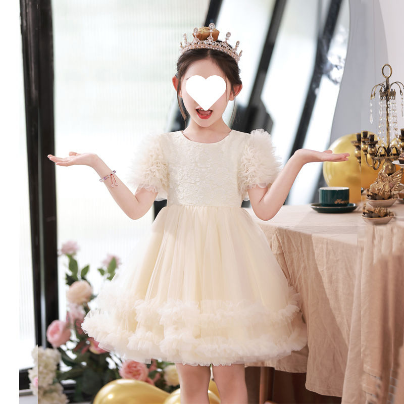 女童高端晚礼服六一小主持人公主裙表演演出服儿童生日洋气