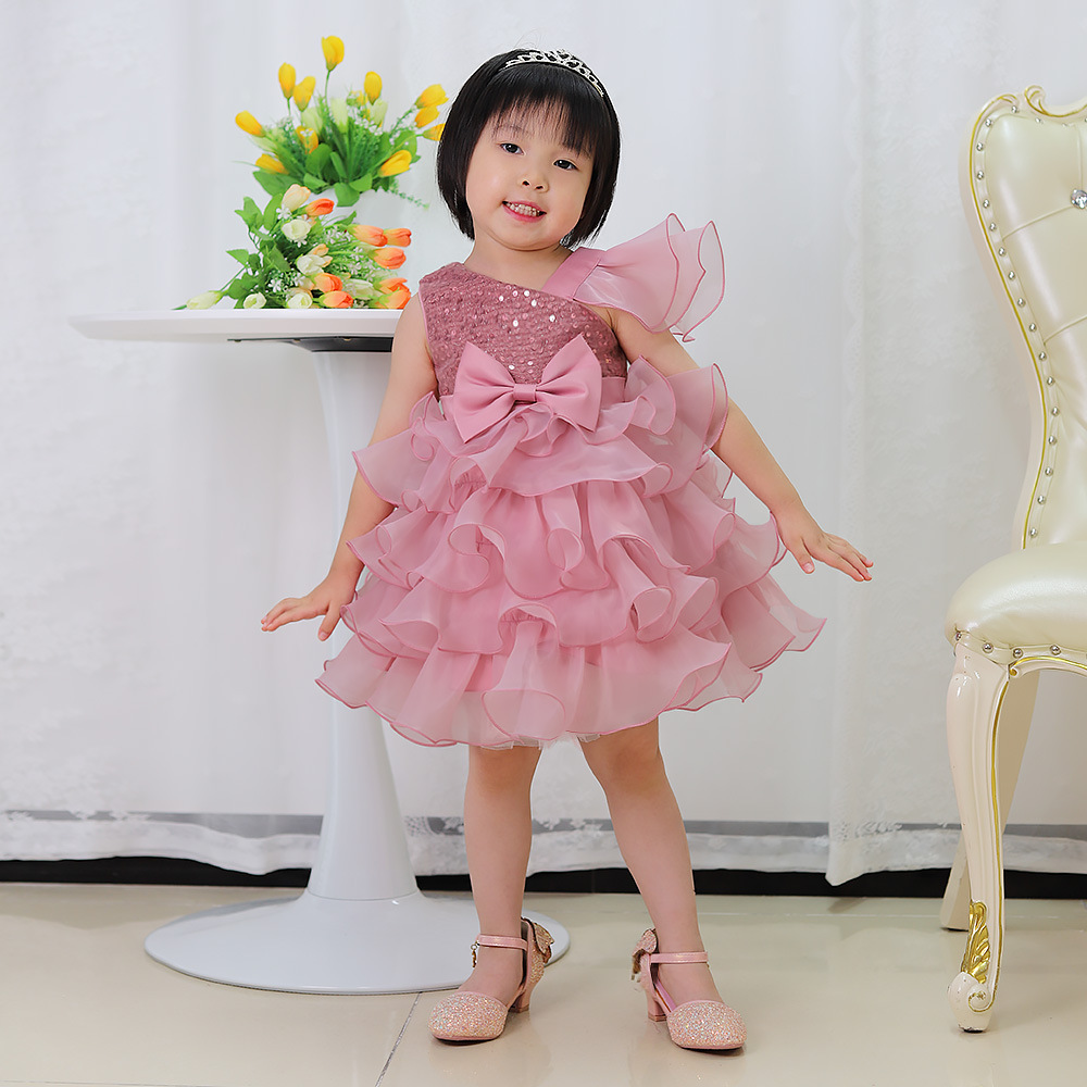 公主童礼服蓬蓬女童礼服裙2025新款女宝宝周岁礼服裙外贸工厂