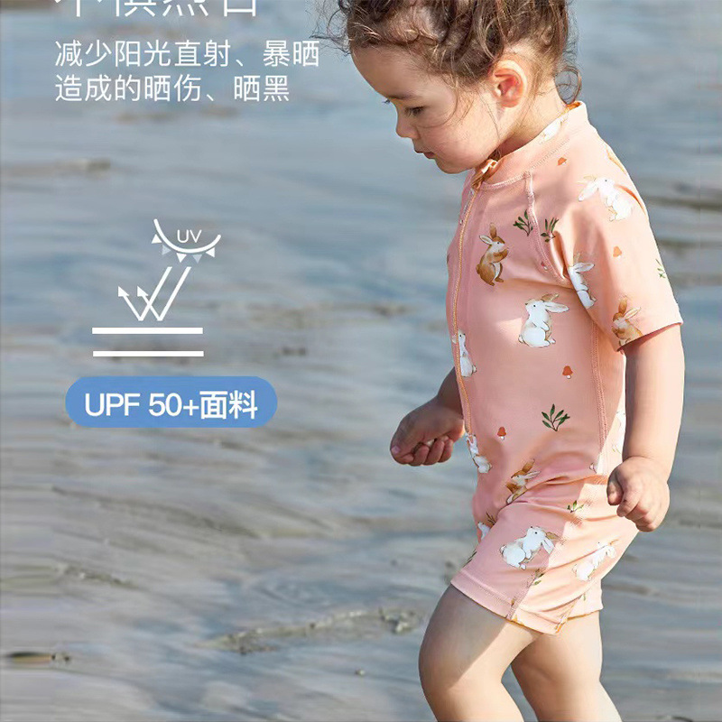 2025婴儿泳衣儿童泳衣裤男宝女宝泳装a类连身1岁2岁3婴儿平角