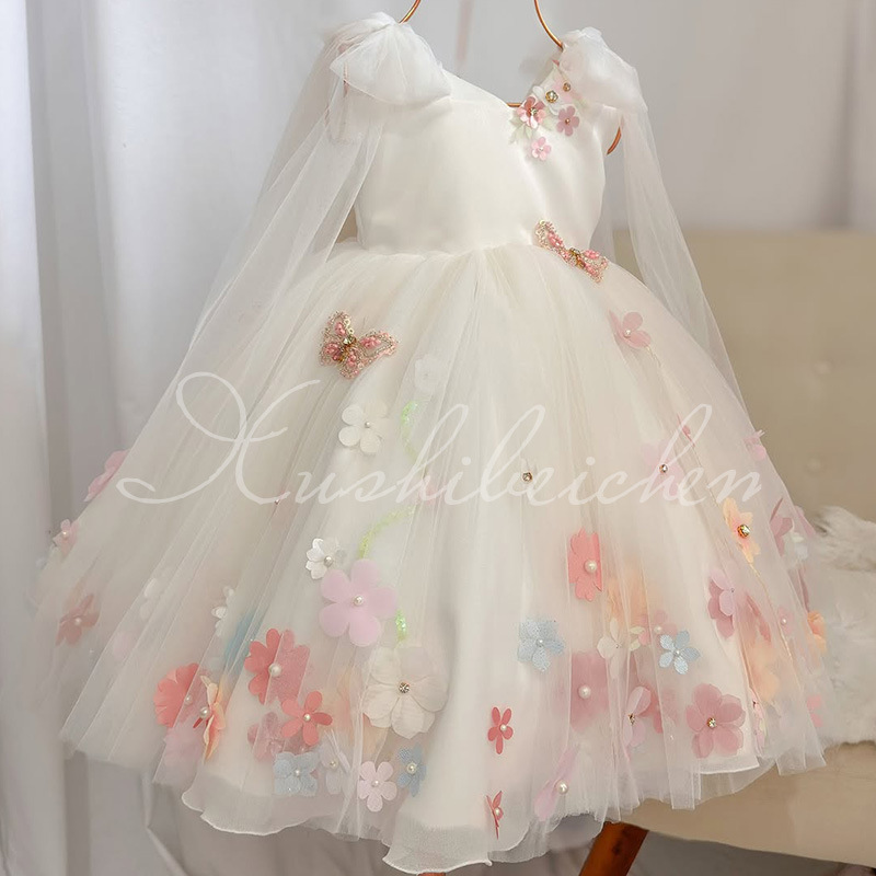 2025新款一周岁女宝宝礼服儿童生日欧美公主裙Princess dress