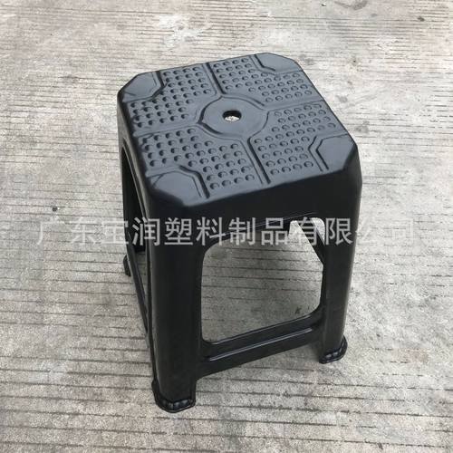 黑色方凳防静电胶凳SMT电子车间塑料凳子ESD实验室防滑套叠胶椅子