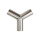 304 316L镜面不锈钢Y型焊接三通卫生级等径Y形斜三头通接头120度