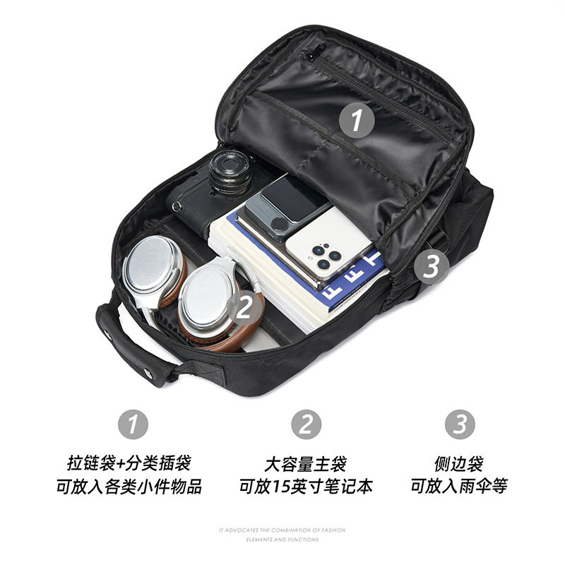 跨境速卖通双肩包背包旅游包轻便男士书包电脑包通勤多功能收纳包