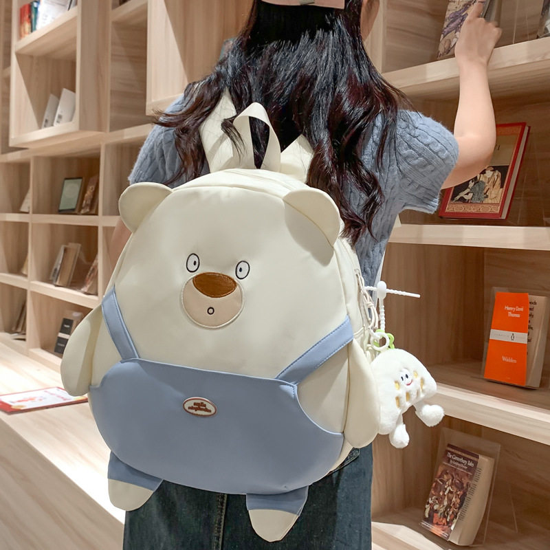 日系可爱风包包卡通小熊书包大容量学生双肩包休闲百搭学生包女包