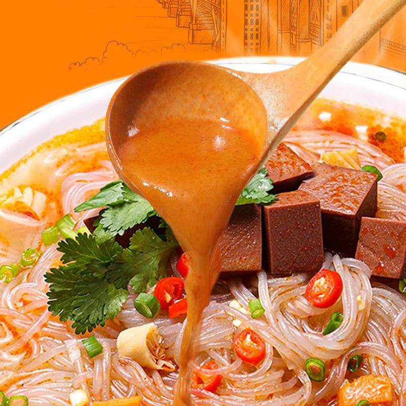 4装华英1鸭粉丝血椒香味免煮冲泡南京风味鸭袋血米线7YAY7g