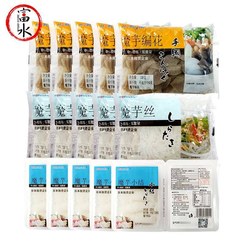 丸善芋小结魔芋丝魔芋日编花组UXJ15袋式代餐速合食寿喜锅火锅食