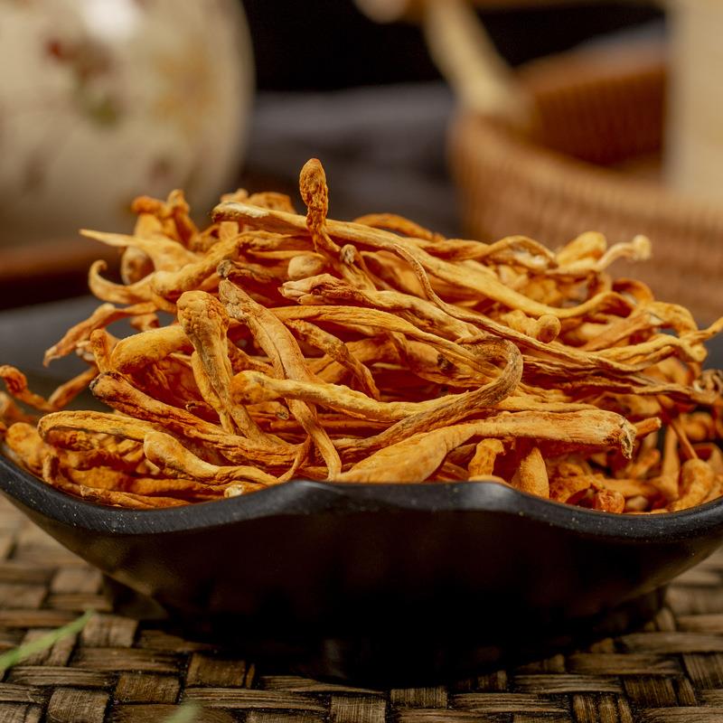 子虫虫草花HYL材袋装100克干货干蛹虫草新鲜草菇煲汤料食用菌无硫