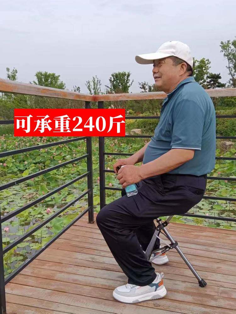 德国老年人拐棍两用出行拐杖椅防滑轻便折叠凳子便携多功能手杖凳
