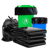 Large, thickened, extra-large black garbage bags for hotel property kitchens, disposable commercial wholesale thumbnail 5