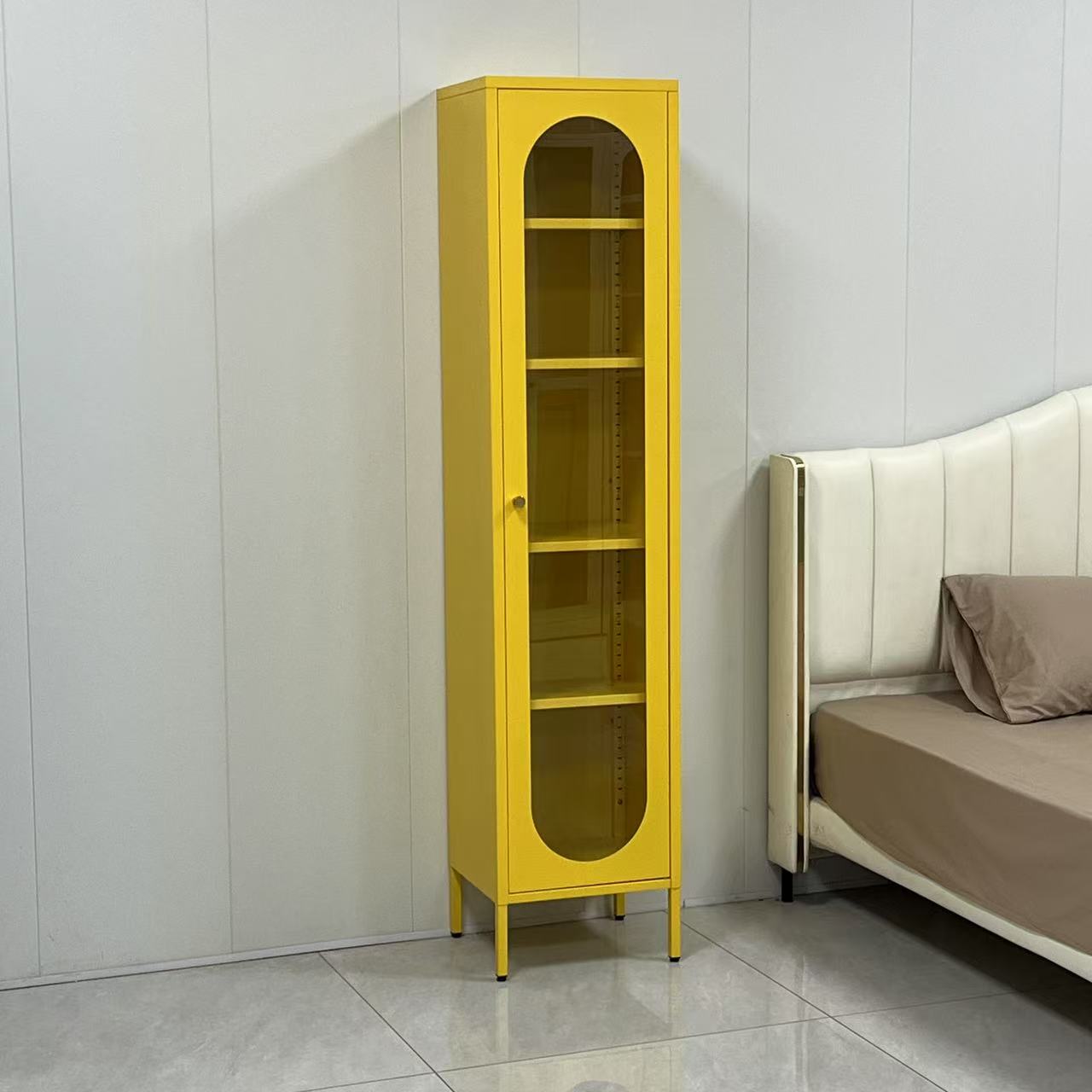 家用书房单门玻璃书柜