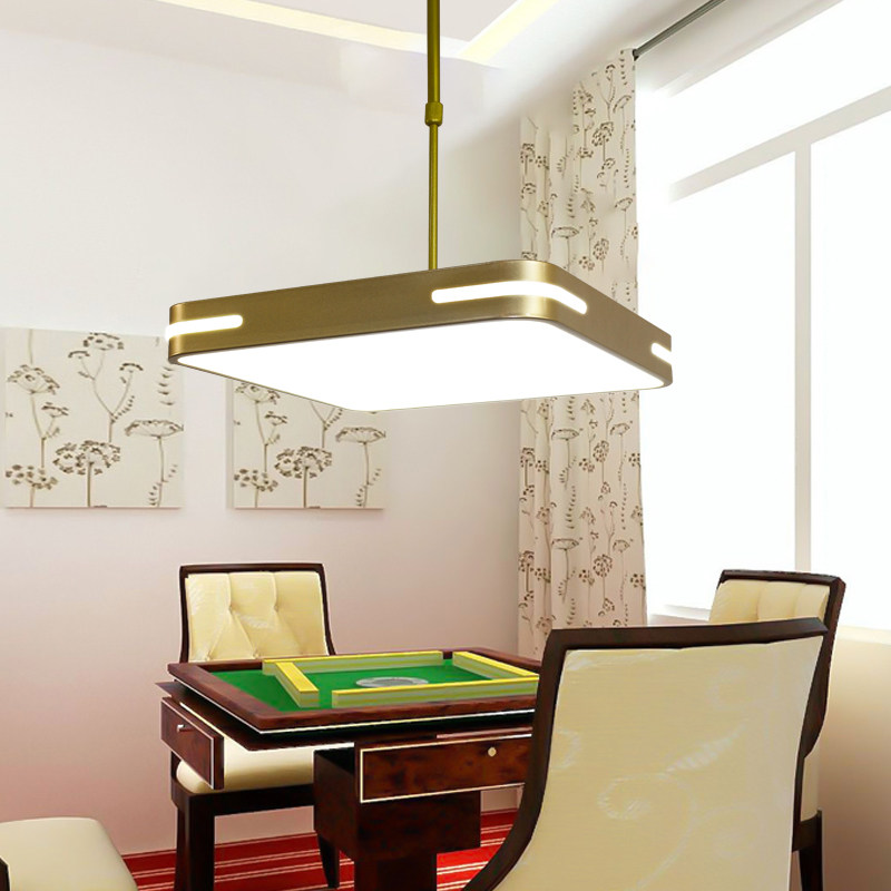 麻将灯升降吊灯店铺商用超亮理发美发店家用棋牌室专用伸缩灯具