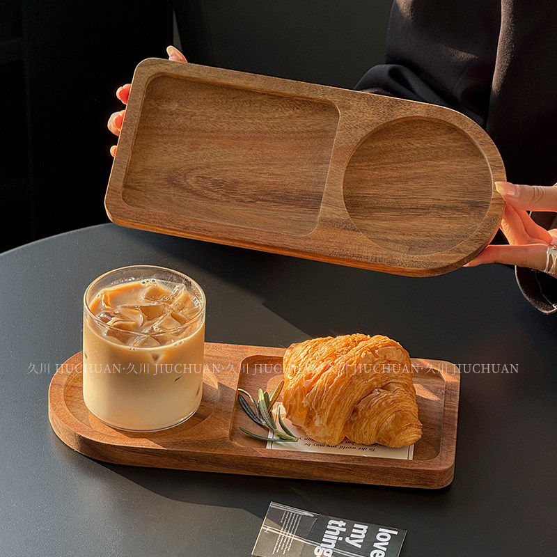 日式实木餐盘家用木质托盘茶水杯杯垫甜品咖啡托盘早餐盘收纳盘子,餐饮具,餐用托盘,淘宝优惠券,粉丝福利购,淘宝优惠卷