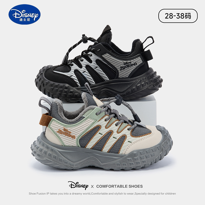 迪士尼儿童加绒二棉鞋秋冬运动鞋