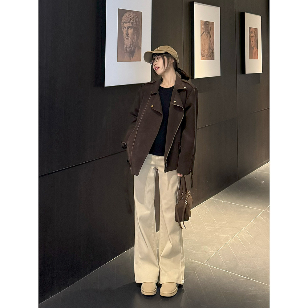 王家有鱼爆款浅色系牛仔裤新款时尚微喇裤显瘦气质裤子女时尚长裤