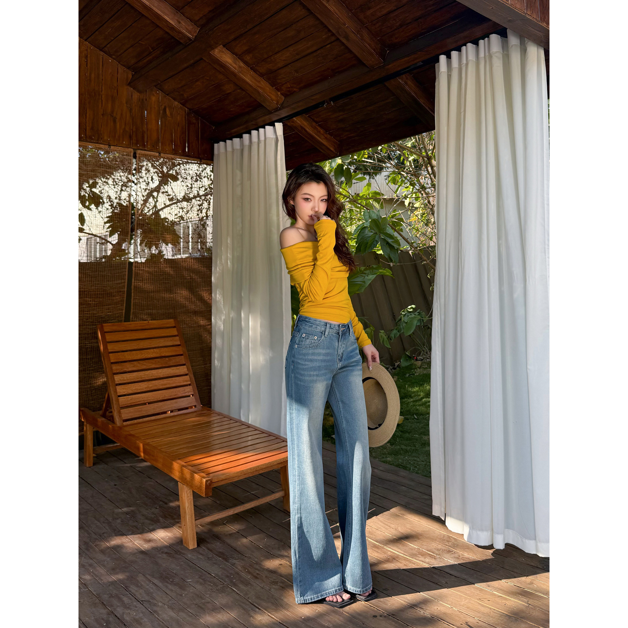 王家有鱼2026春季新款刺绣直筒阔腿裤时尚百搭显瘦宽松牛仔裤子女